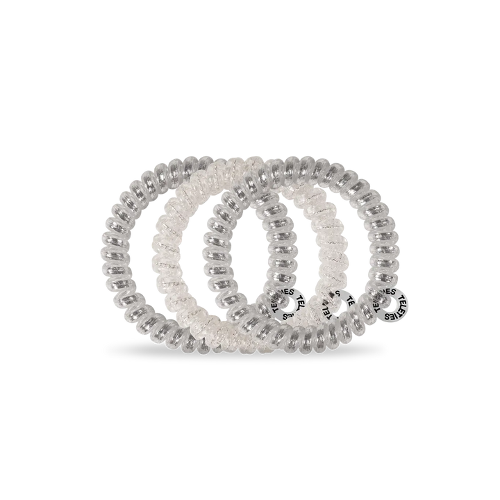 TELETIES Fashion Silver Slay Teleties Small Hair Ties