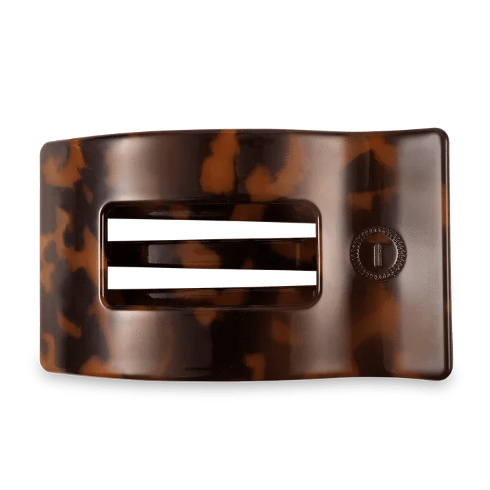 Teleties Fashion Tortoise Large Flat Rectangle Hair Clips