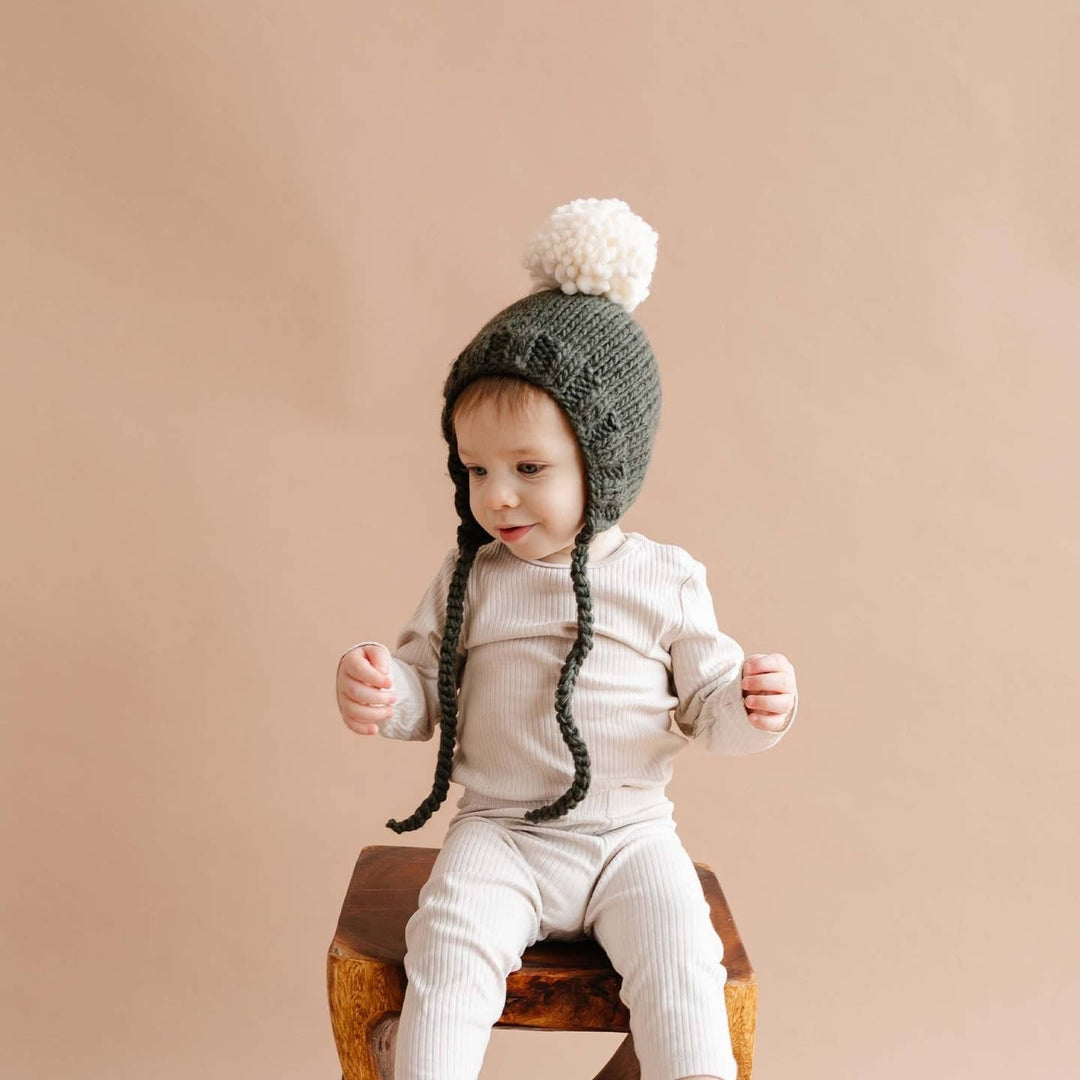 The Blueberry Hill Baby Ari Bonnet - Rifle Green