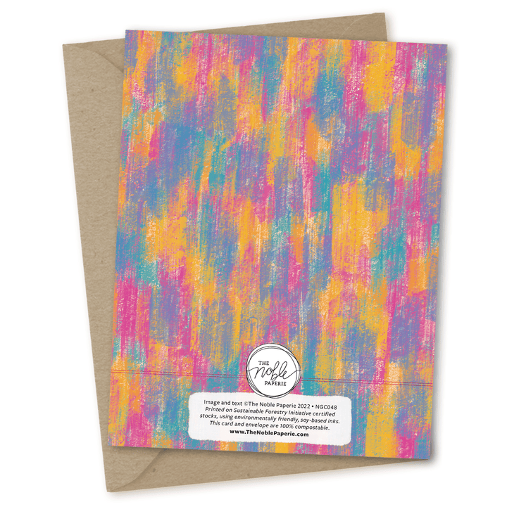 The Noble Paperie Card Gender is a Spectrum | LGBTQ Transgender Pride Support Card