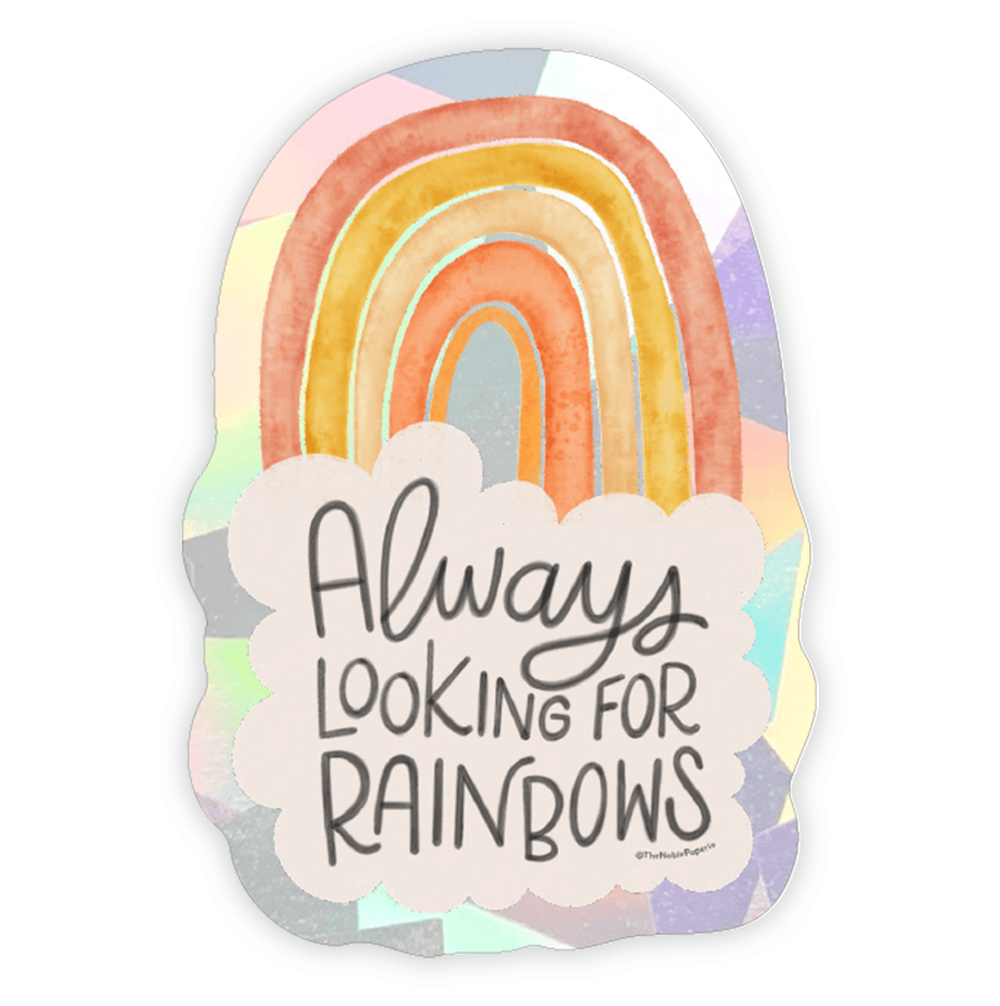 The Noble Paperie Sticker Looking For Rainbows | Suncatcher Sympathy Window Decal