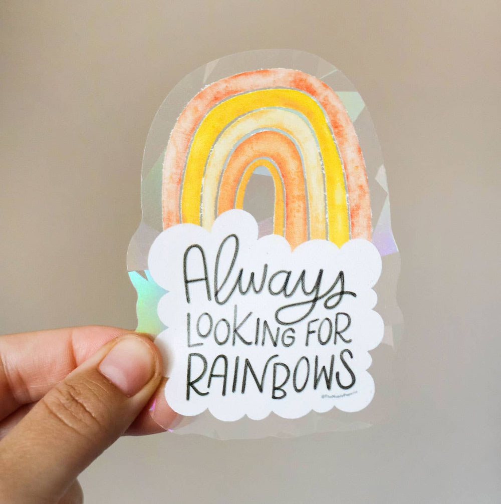The Noble Paperie Looking For Rainbows | Suncatcher Sympathy Window Decal