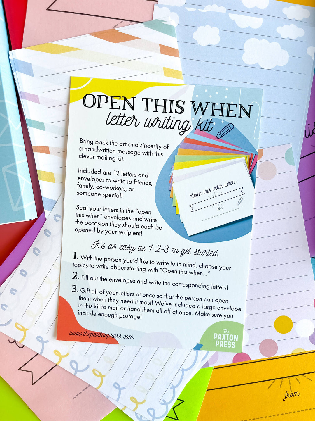 The Paxton Press Stationery Set "Open This When" Letter Writing Kit