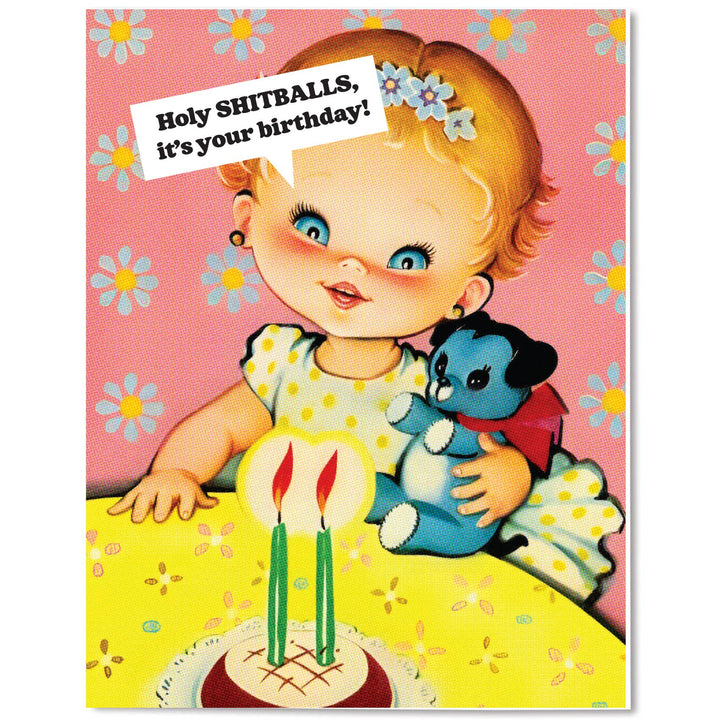 The Raccoon Society Cards Holy Shitballs - Birthday Card