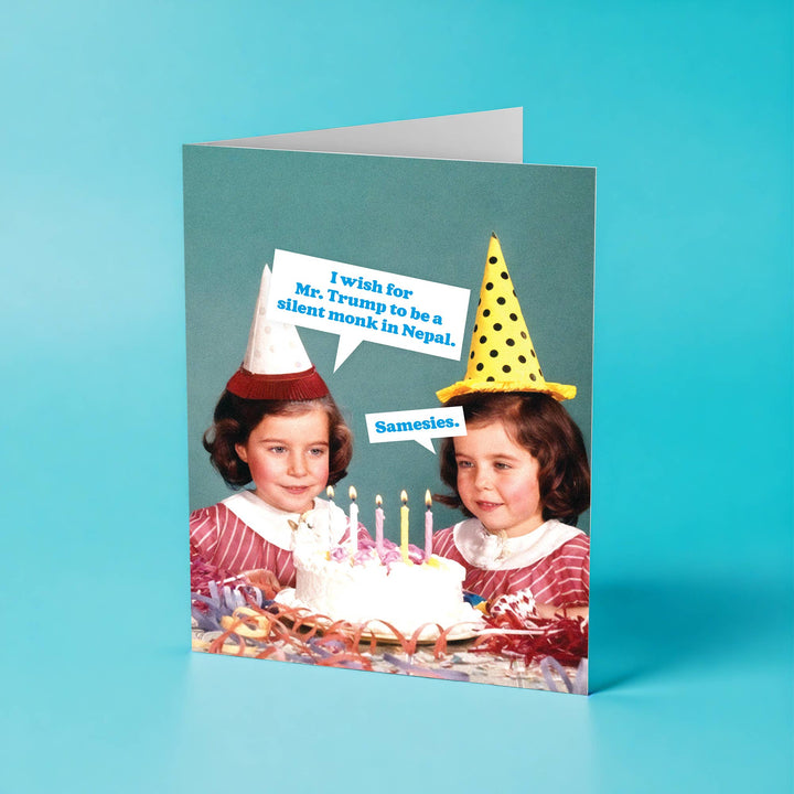 The Raccoon Society Cards Trump Monk Wish - Birthday Card
