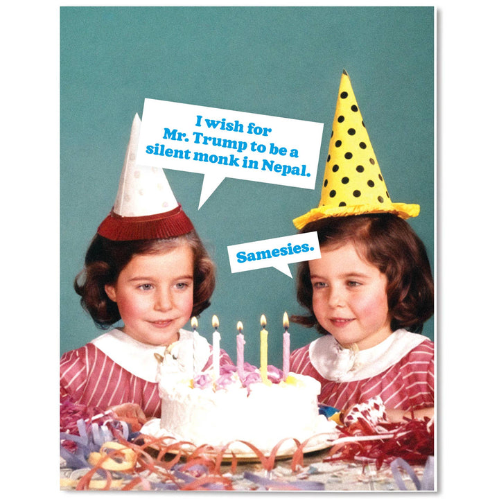 The Raccoon Society Cards Trump Monk Wish - Birthday Card