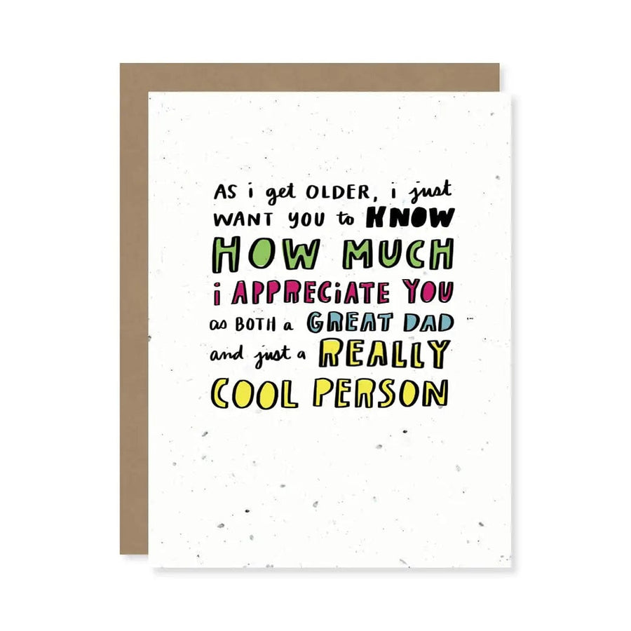 Thoughtful Human Card Cool Person Plantable Father's Day Card