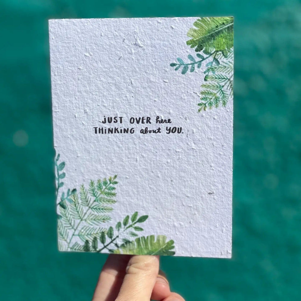 Thoughtful Human Card Thinking About You Plantable Wildflower Seed Card