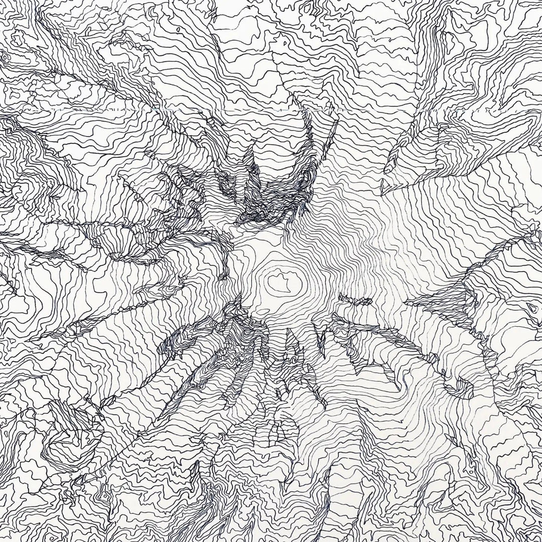 Turn-of-the-Centuries Art Print Mount Rainier Tahoma Topo Lines Map - 8" x 10" Art Print