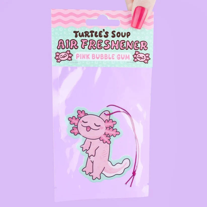 Turtle's Soup Cards Dangling Axolotl Bubble Gum Scented Air Freshener | Turtle's Soup