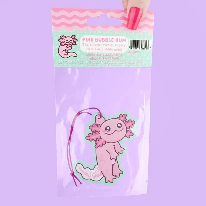 Turtle's Soup Cards Dangling Axolotl Bubble Gum Scented Air Freshener | Turtle's Soup