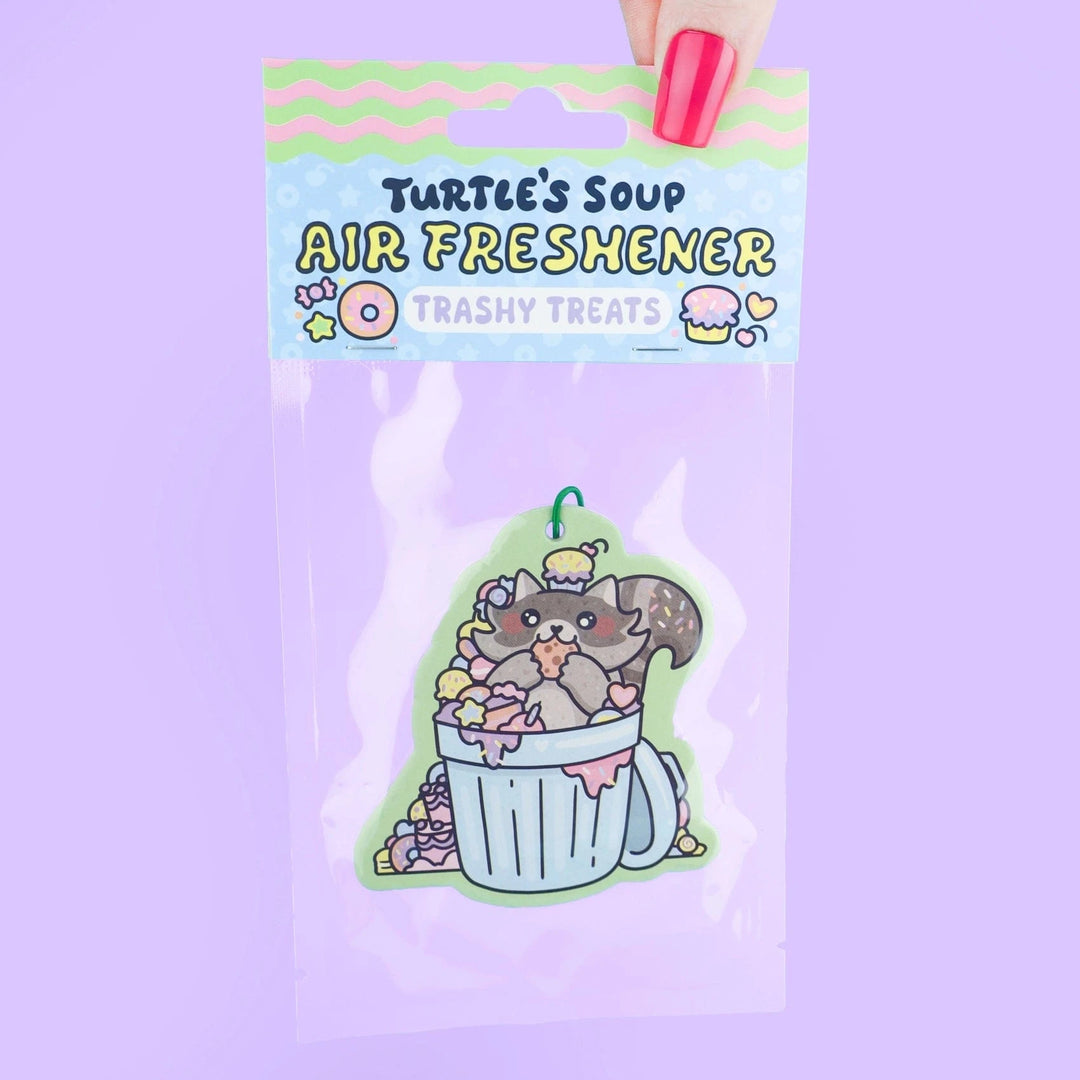 Turtle's Soup Cards Trashy Treats Raccoon, Car Decor, Cute, Air Freshener | Turtle's Soup