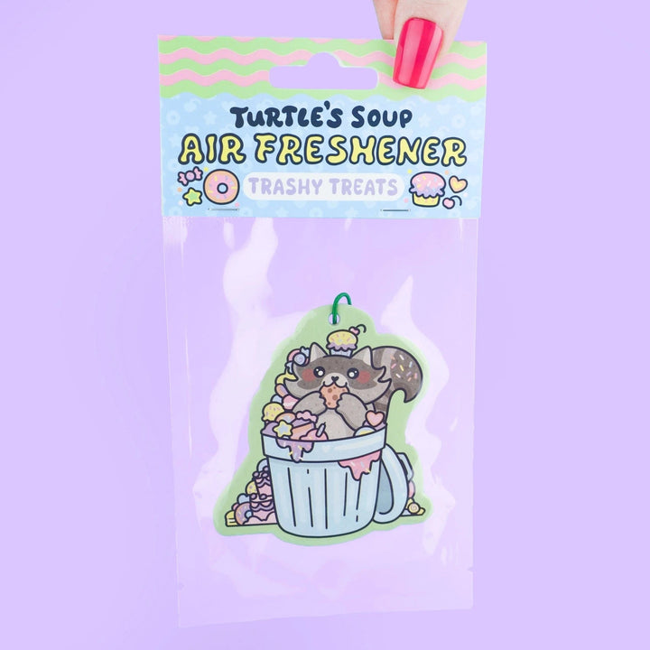 Turtle's Soup Cards Trashy Treats Raccoon, Car Decor, Cute, Air Freshener | Turtle's Soup
