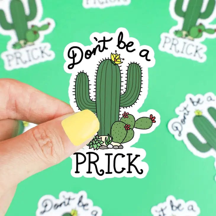 Turtle's Soup Sticker Don't Be A Prick Cactus Funny Water Bottle Vinyl Sticker