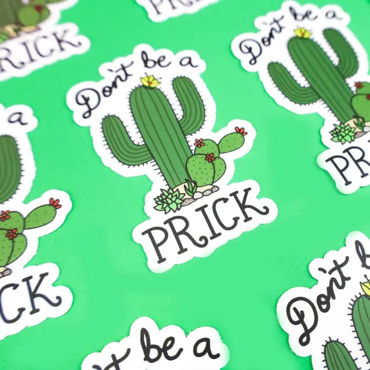 Turtle's Soup Sticker Don't Be A Prick Cactus Funny Water Bottle Vinyl Sticker