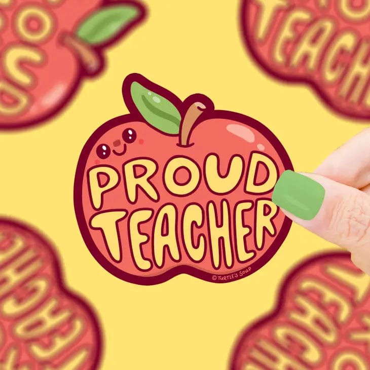 Turtle's Soup Sticker Proud Teacher Statement Decal Educator Gift Vinyl Sticker
