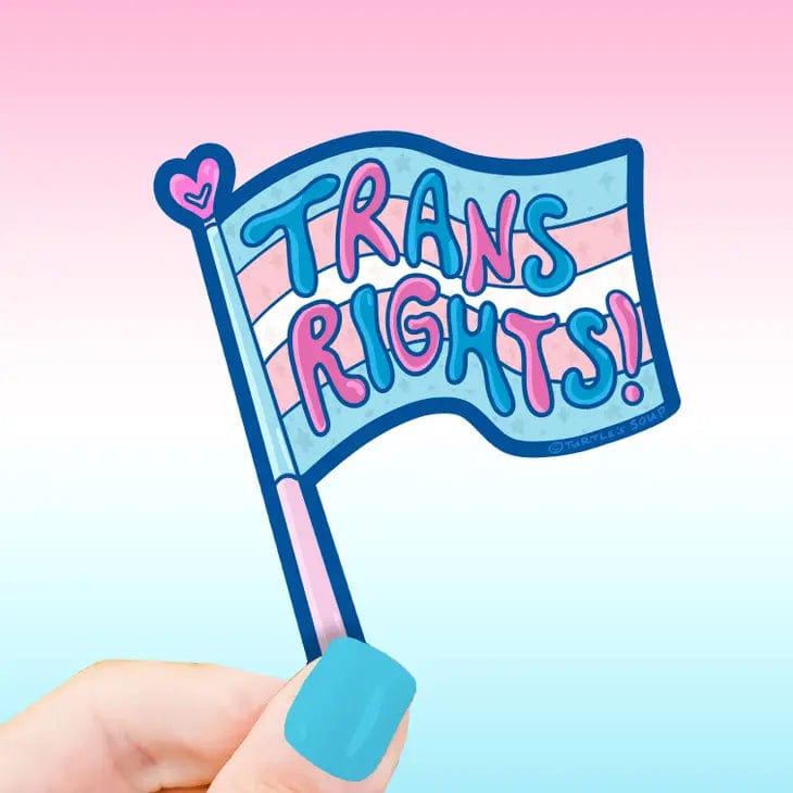 Turtle's Soup Sticker Trans Rights Pride Flag Vinyl Sticker