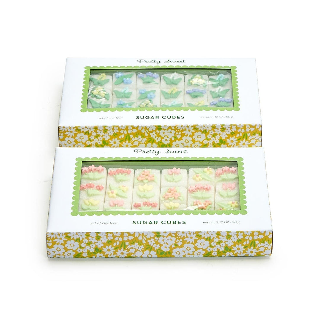 Two's Company Easter Decor Pretty Sweet Set of 18 Hand-Decorated Sugar Cubes in Gift Box