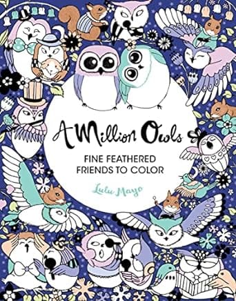 Union Square & Co Coloring Book A Million Owls: Fine Feathered Friends to Color