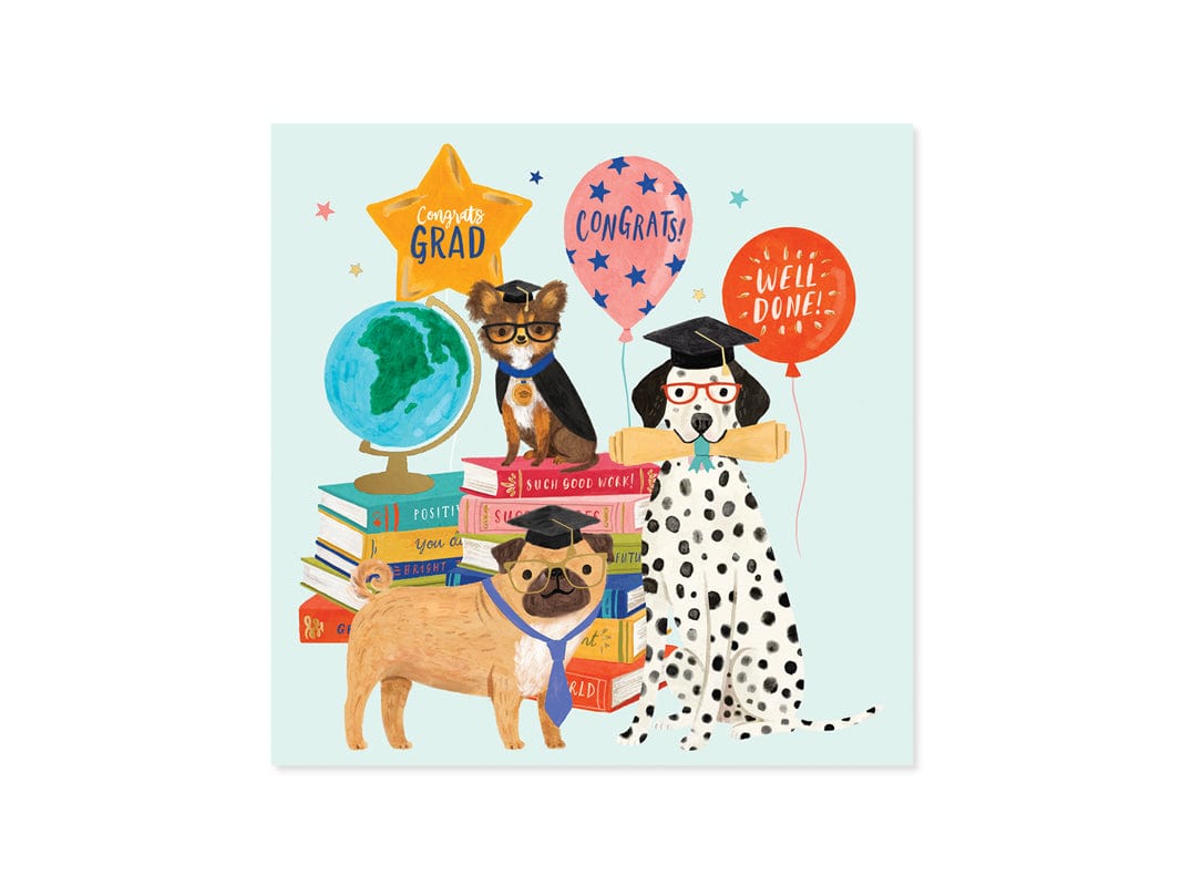 Up With Paper Cards Grad Dogs Pop-Up Card