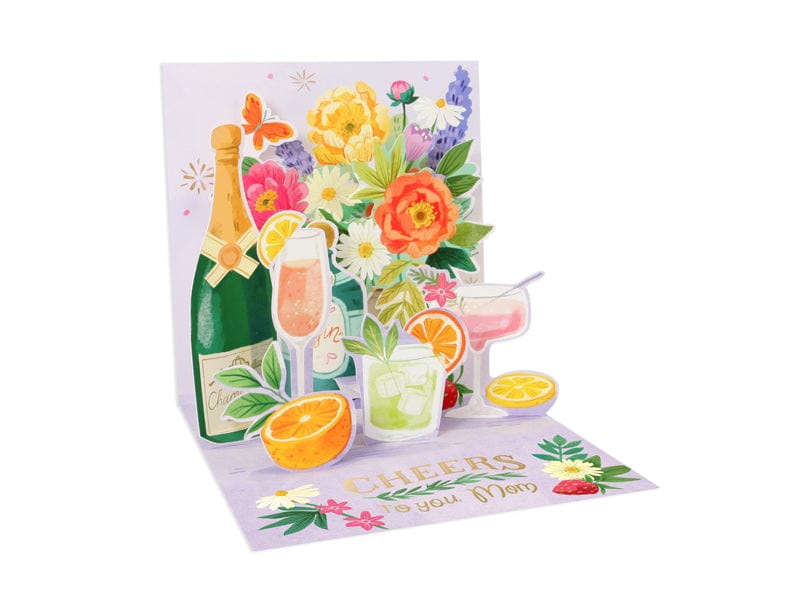 Up With Paper Holiday Cheers to Mom Pop-Up Card