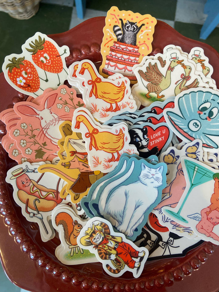 Wallflower Paper & Party Cards Cowboy Kitty Sticker