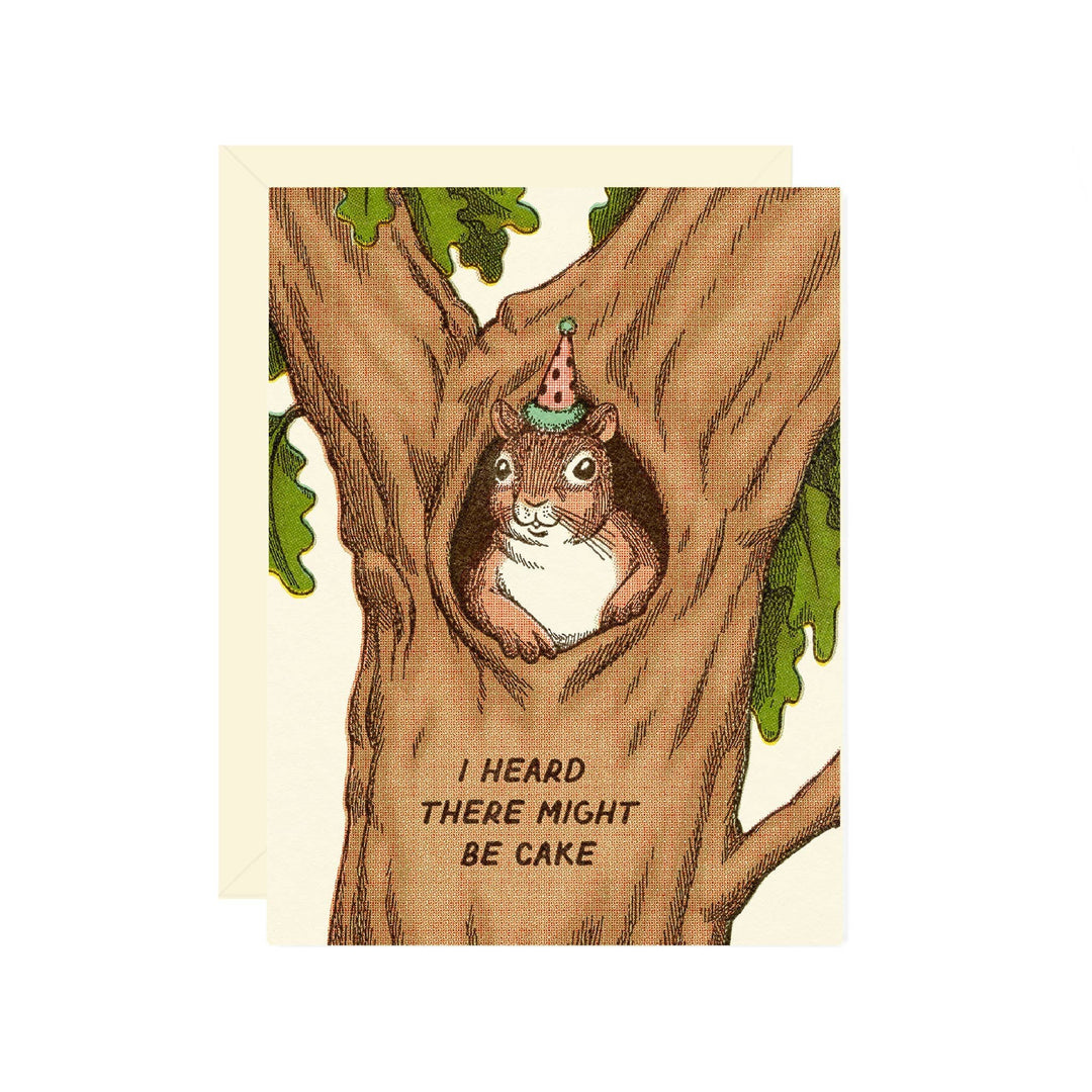Wallflower Paper & Party Cards Squirrel Birthday Card