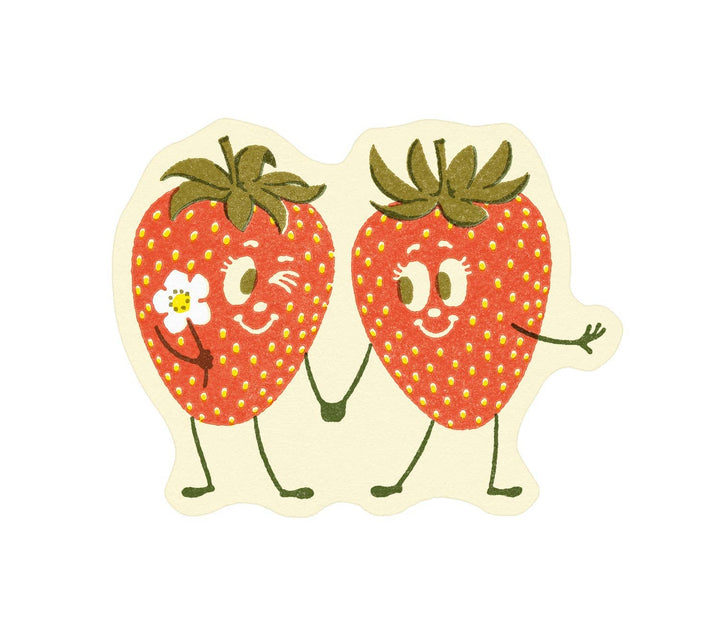 Wallflower Paper & Party Cards Strawberry Friends Sticker