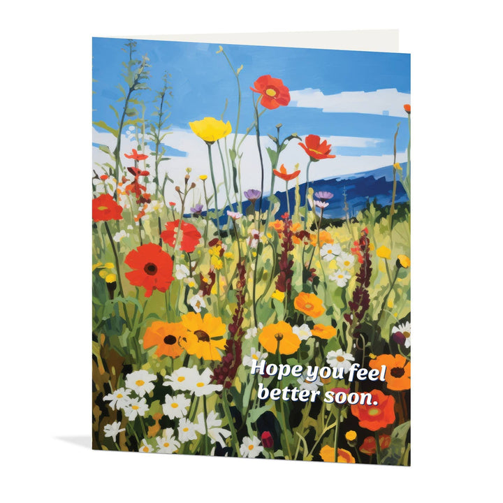 Waterknot Cards Feel Better Wildflowers Get Well Card