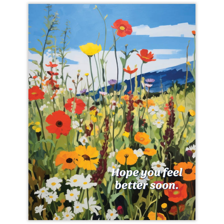 Waterknot Cards Feel Better Wildflowers Get Well Card