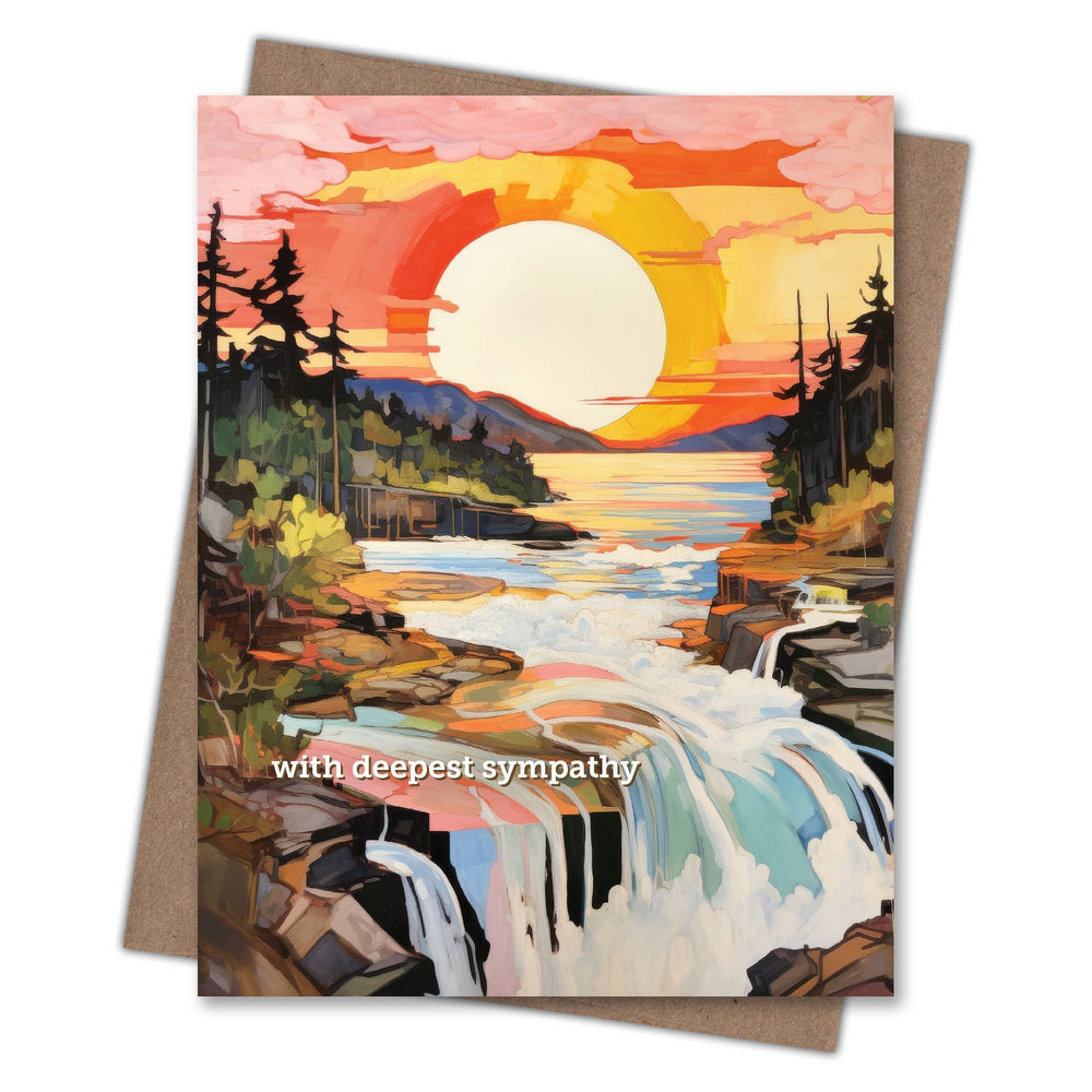 Waterknot Cards Waterfall Sympathy Card