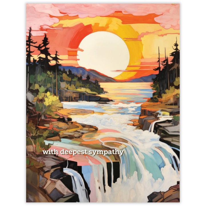 Waterknot Cards Waterfall Sympathy Card