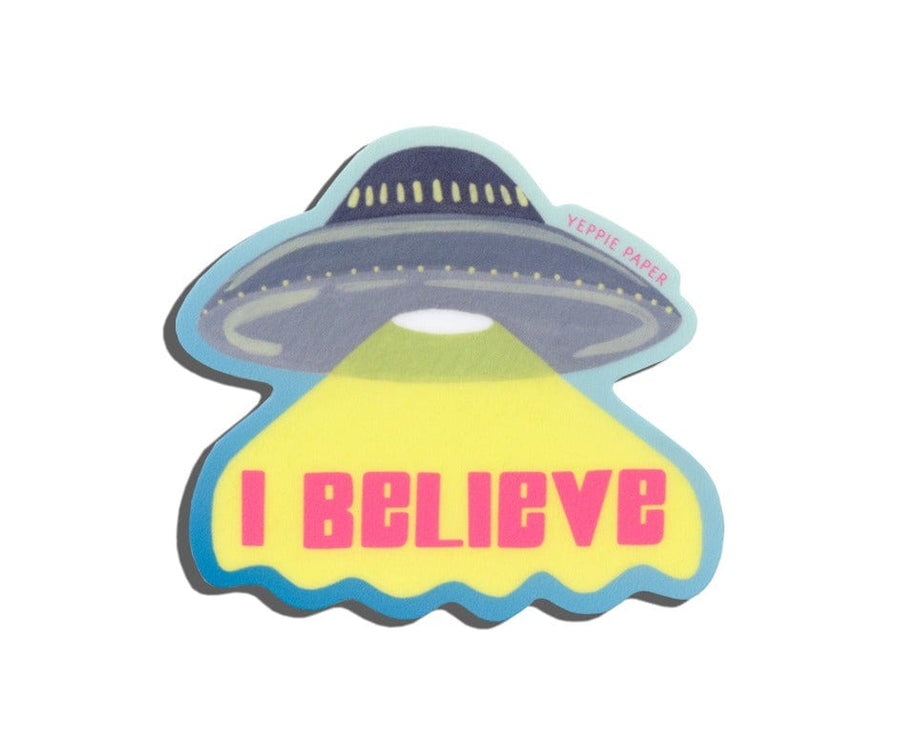 Yeppie Paper Sticker I Believe UFO Sticker