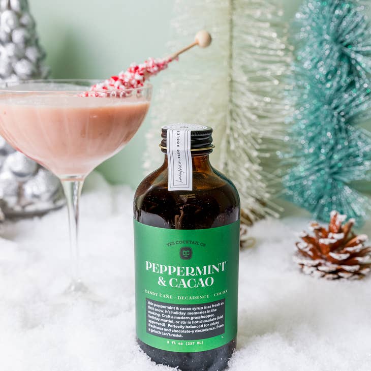 Yes Cocktail Company Cocktail Mixes Peppermint and Cacao Syrup