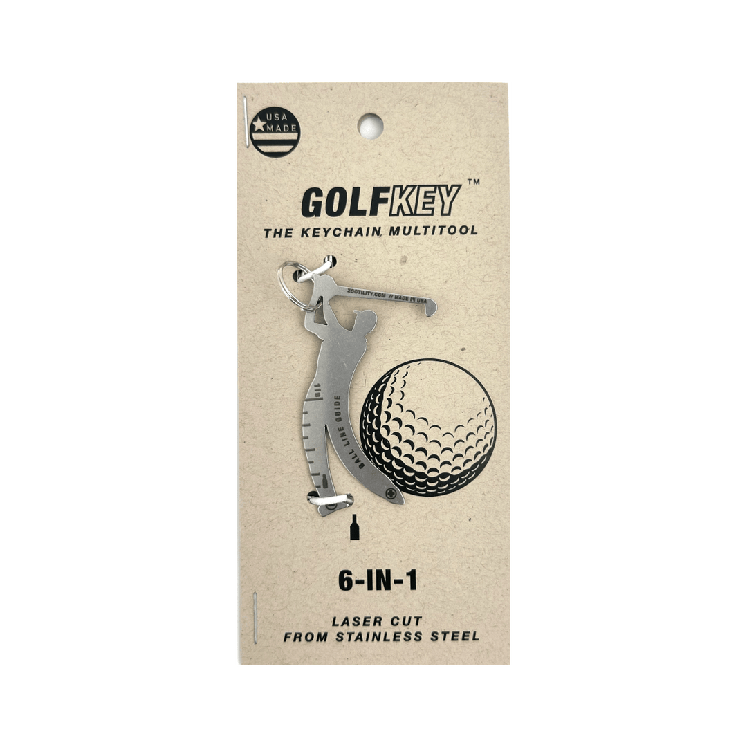 Zootility Tool Golf Key 6-in-1 Keychain Multi-Tool