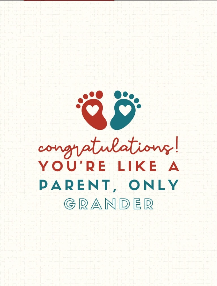 Age-Friendly Vibes Card Like a Parent, Only Grander Card