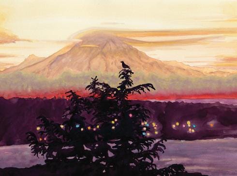 Allport Boxed Cards Bird's View of Mt Rainier Boxed Set