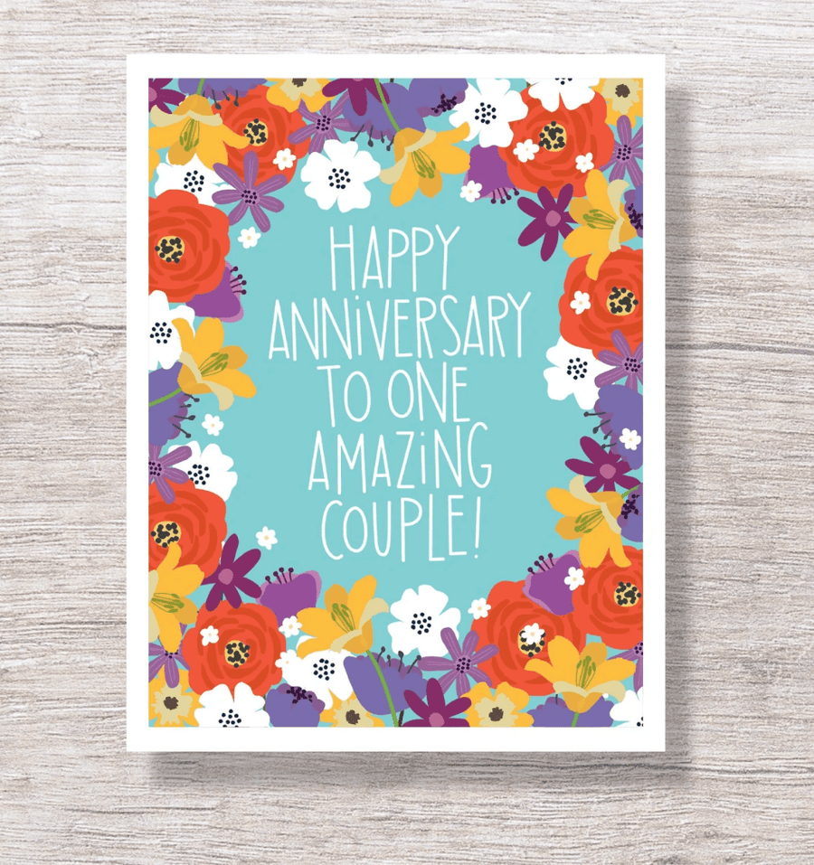 Apartment 2 Cards Card Floral Amazing Couple Anniversary Card