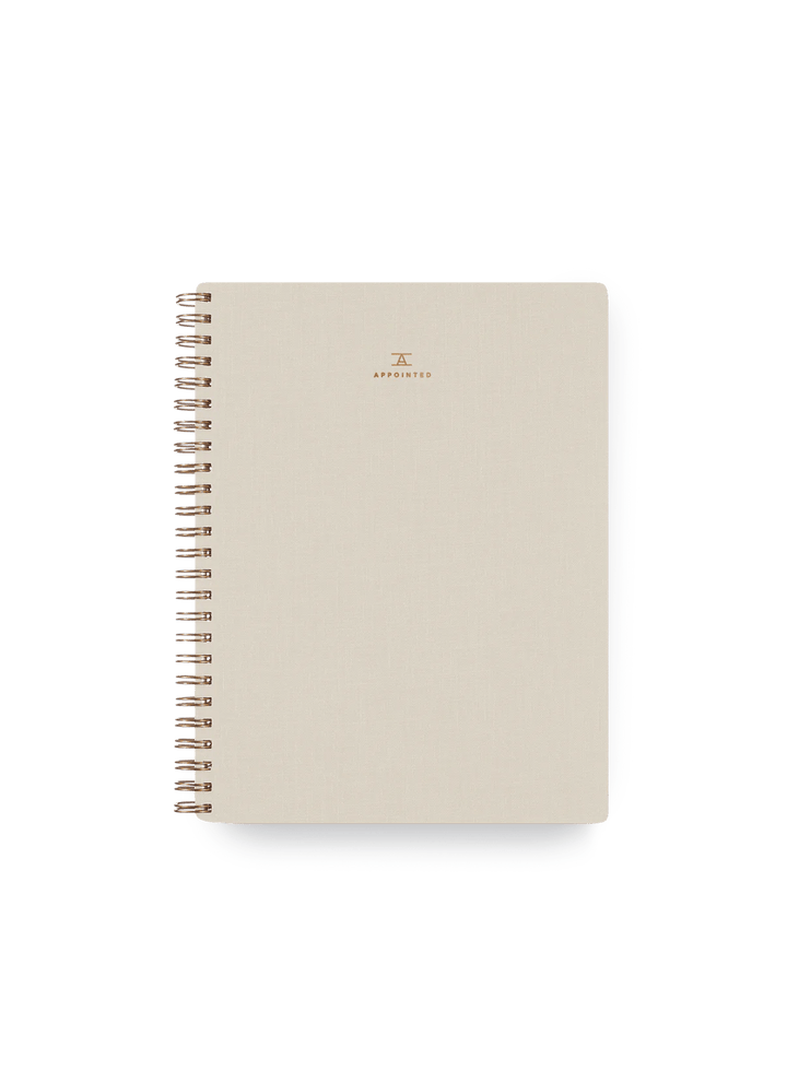 Appointed Notebook Appointed The Workbook - Natural Linen - Lined