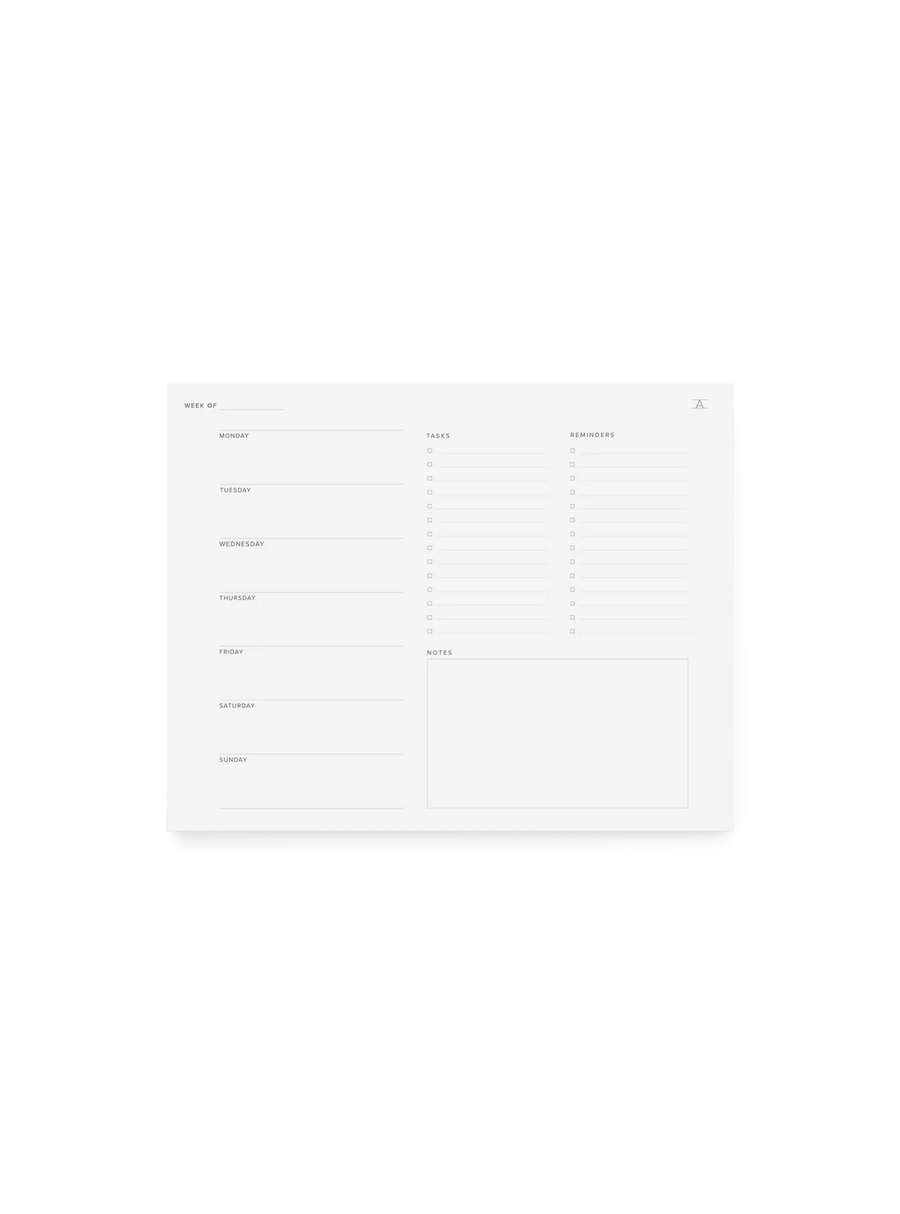 Appointed Notepad Appointed Weekly Task Pad