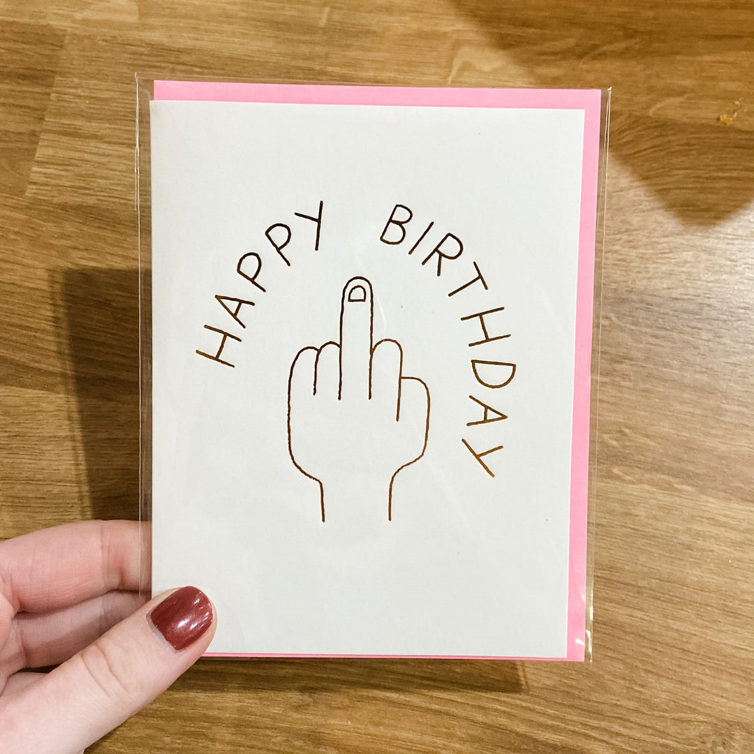 Ashkahn Card Happy Flip Off Birthday