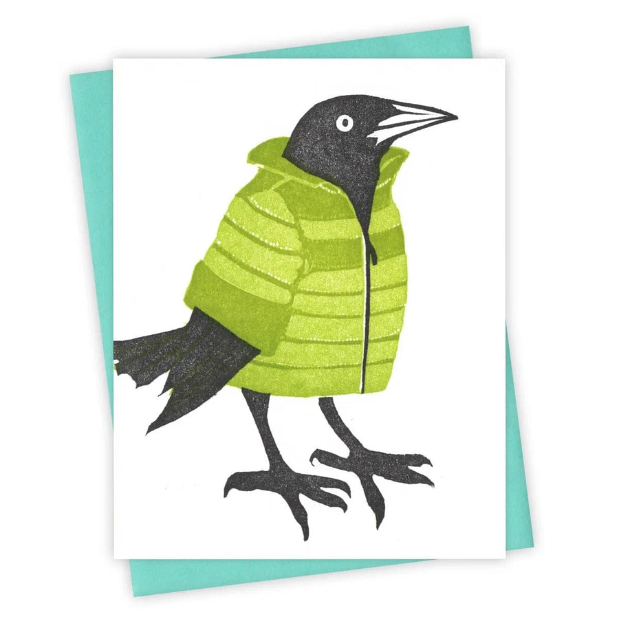 Burdock & Bramble Puffer Jacket Grackle Card