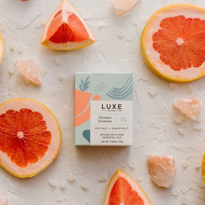 Cait and Co Bath Bomb Sea Salt + Grapefruit Aromatherapy Shower Steamer