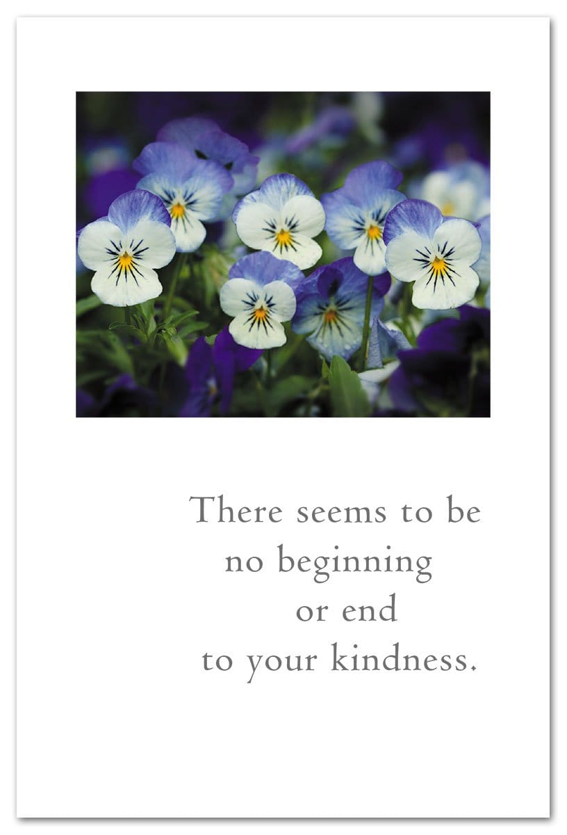 Cardthartic Card Blue & White Pansies Thank You Card