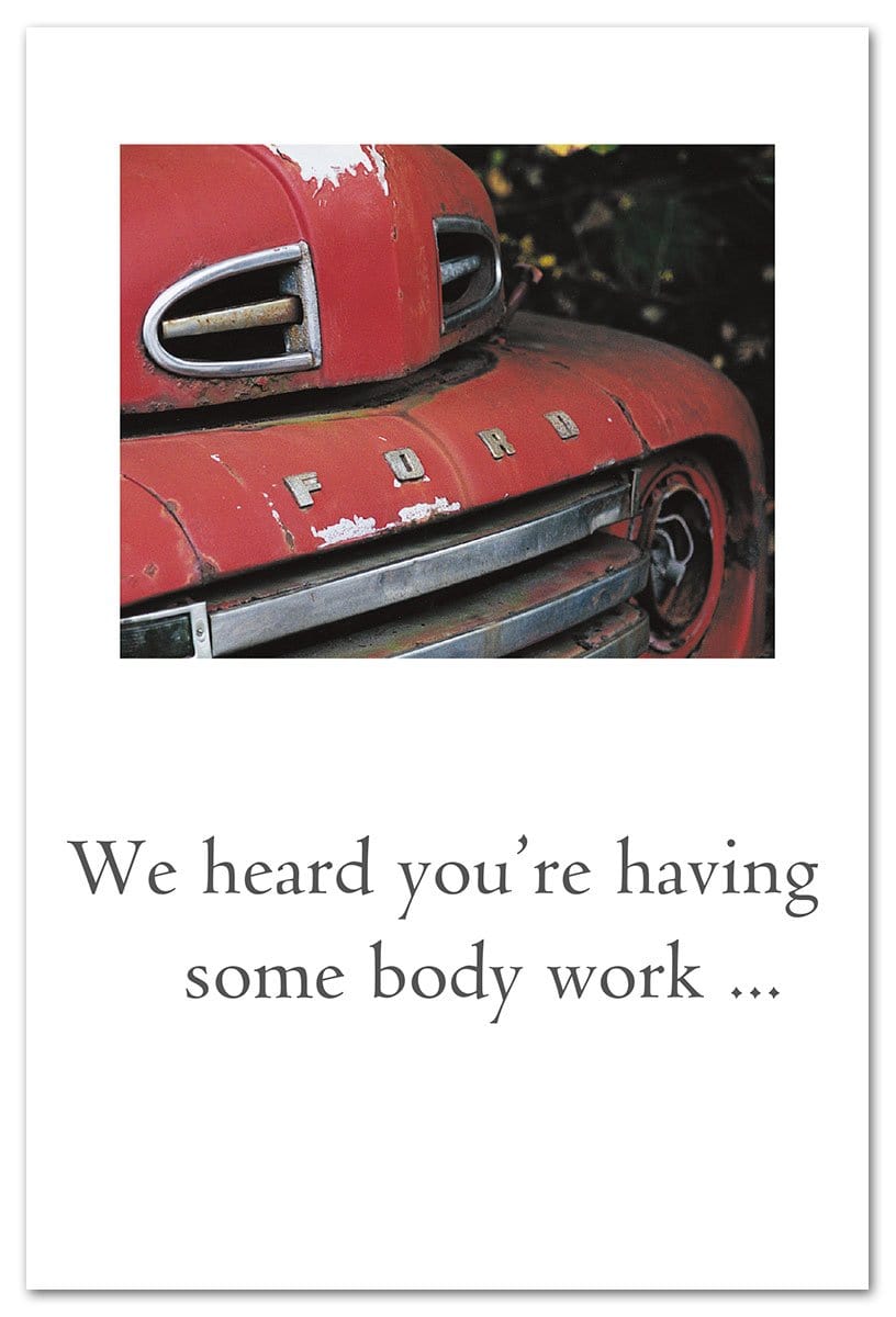 Cardthartic Card Red Ford Truck Get Well Card