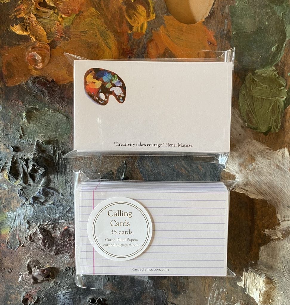 Carpe Diem Papers Card Artist Palette Calling Cards