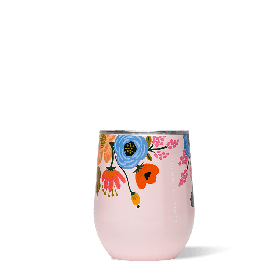 Corkcicle Tumbler Rifle Paper Co. x Corkcicle Lively Floral Stemless Wine Tumbler - Blush