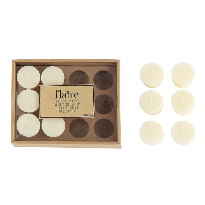 Creative Coop Candle Unscented Votive Candles In Box, Set of 12