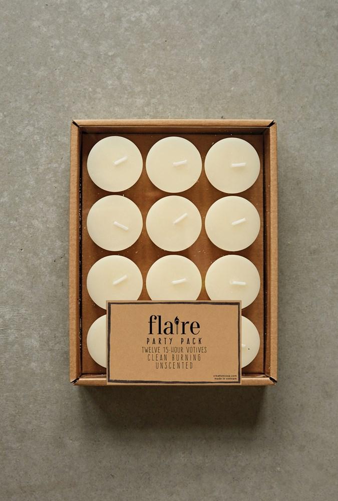 Creative Coop Candle Unscented Votive Candles In Box, Set of 12