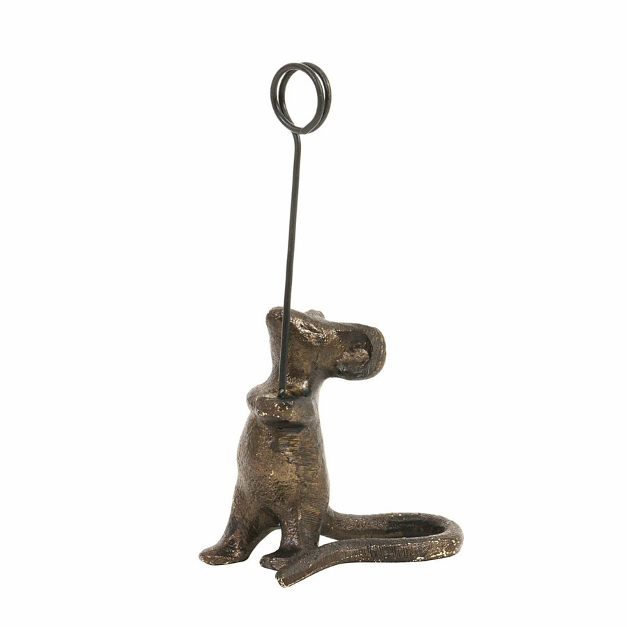Creative Coop Cast Iron Mouse Card Holder